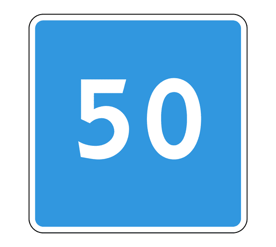 Знак 6.2 Рекомендуемая скорость Типоразмер III т.р. (900х900) Тип пленки А (микропризм.)