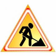 Светодиодный дорожный знак 1.25 "Дорожные работы"
